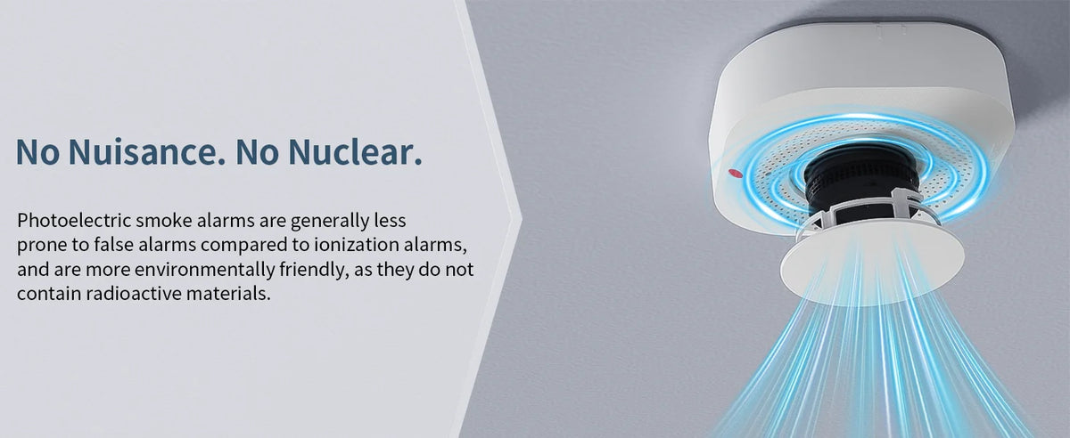 Zigbee Smoke Detector with 360° Detection and App Alerts