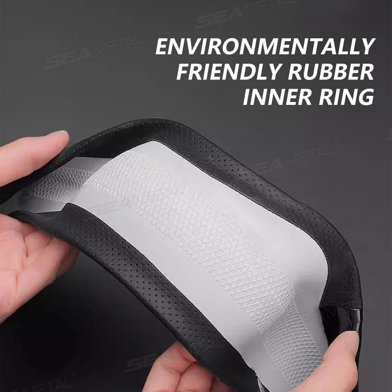 SEAMETAL Heavy-Duty Car Steering Wheel Cover Universal Steer Wheel Protector for 37-39cm Breathable Anti-Slip Protection Cover