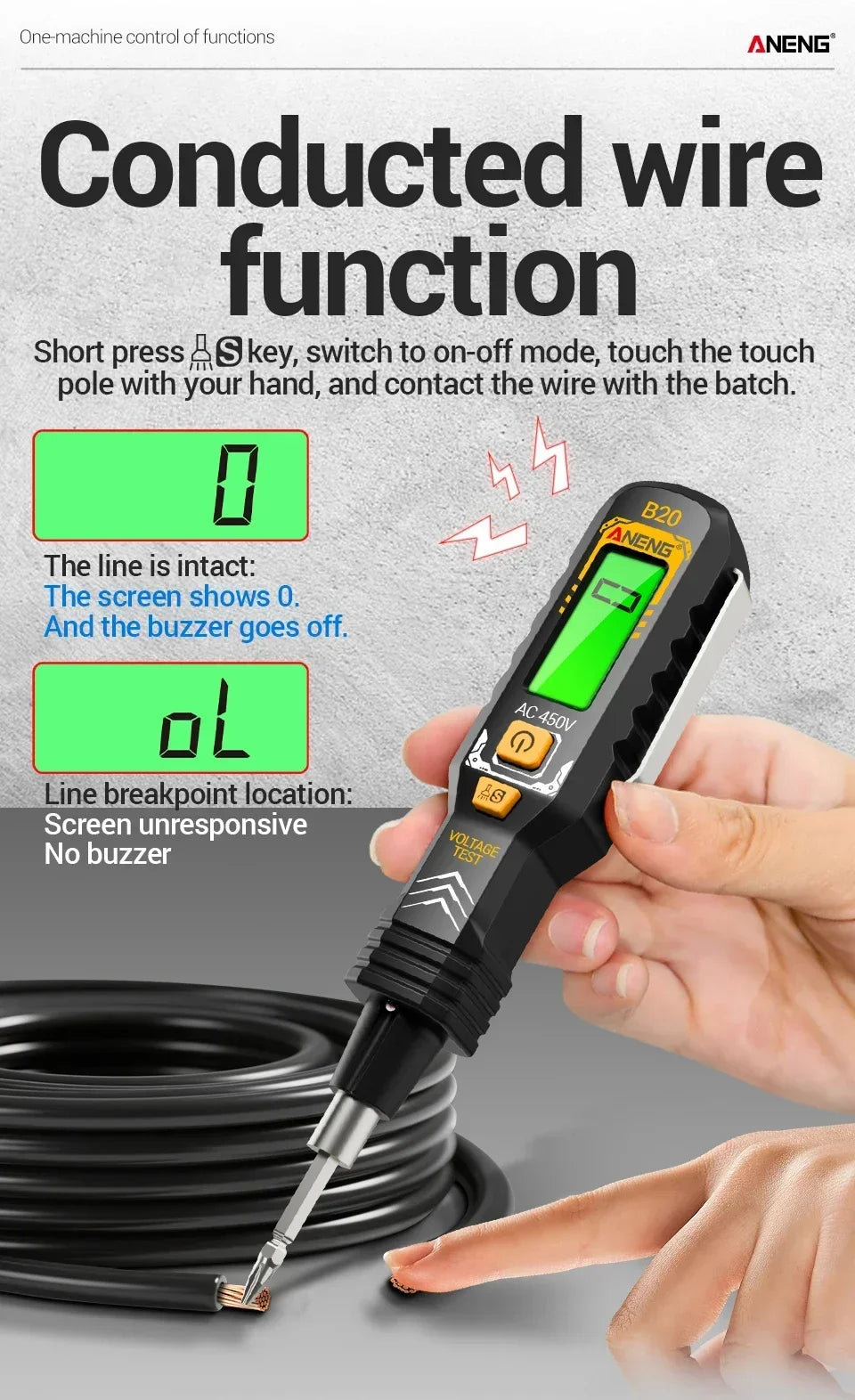 Tester di tensione B20 e cacciavite