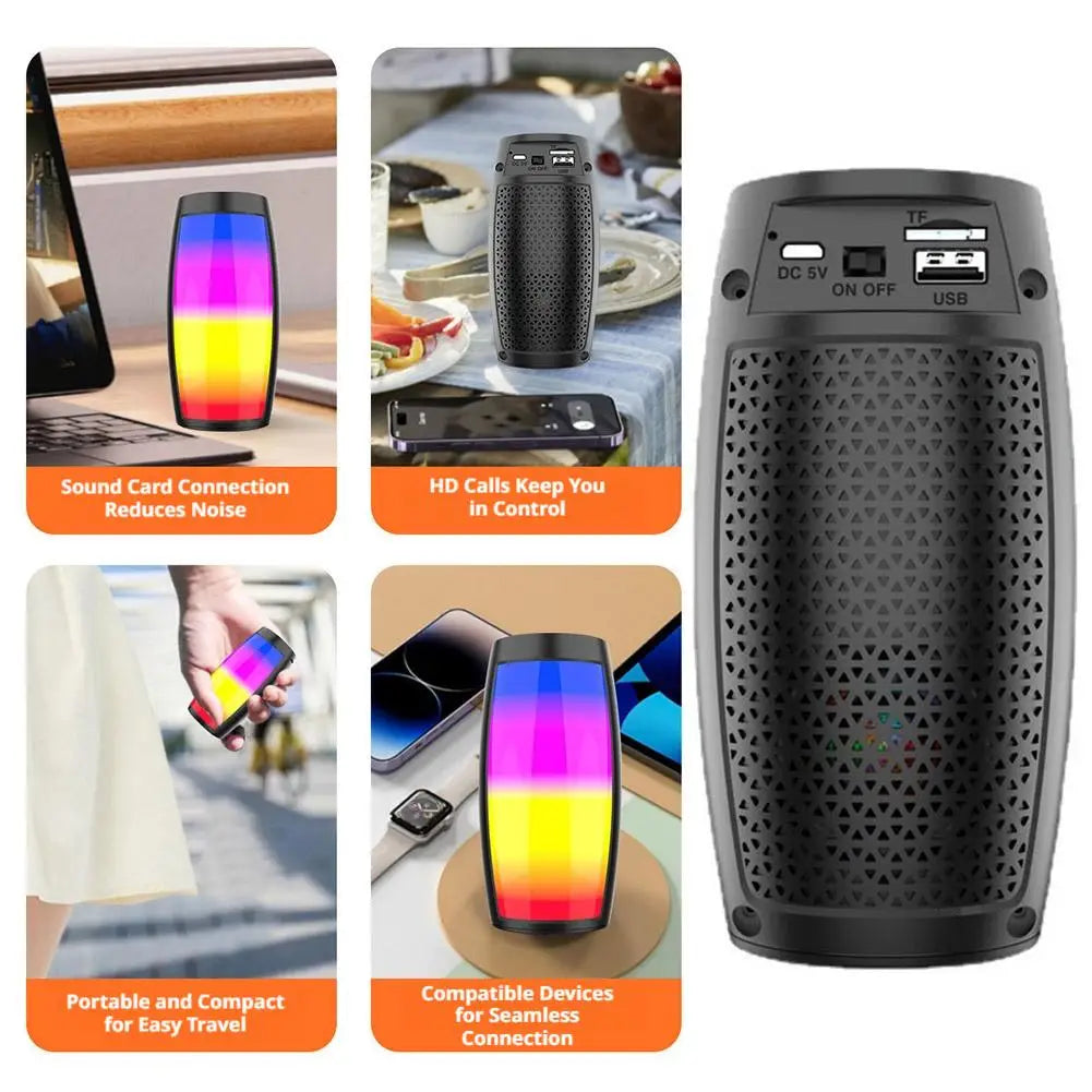 Portable Wireless Speaker with Colour Light