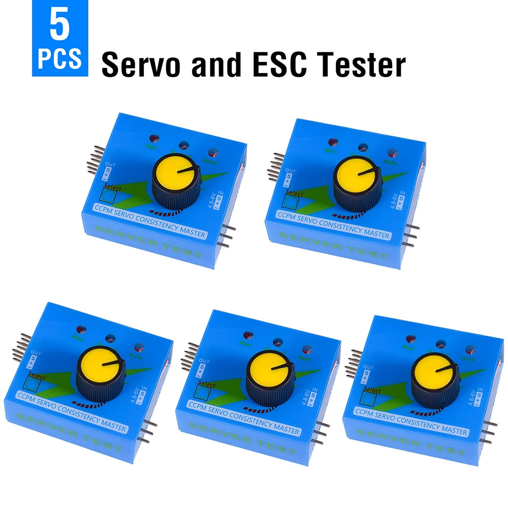 3-kanals RC-servosjekker og ESC-tester