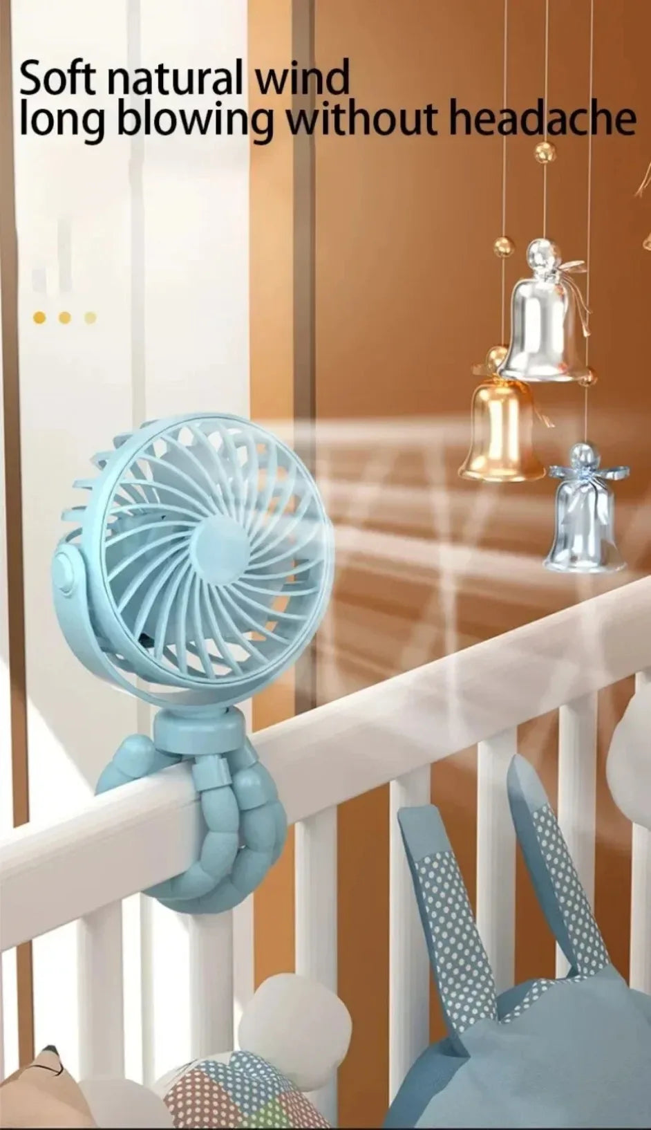 Portable Bladeless Fan for Strollers