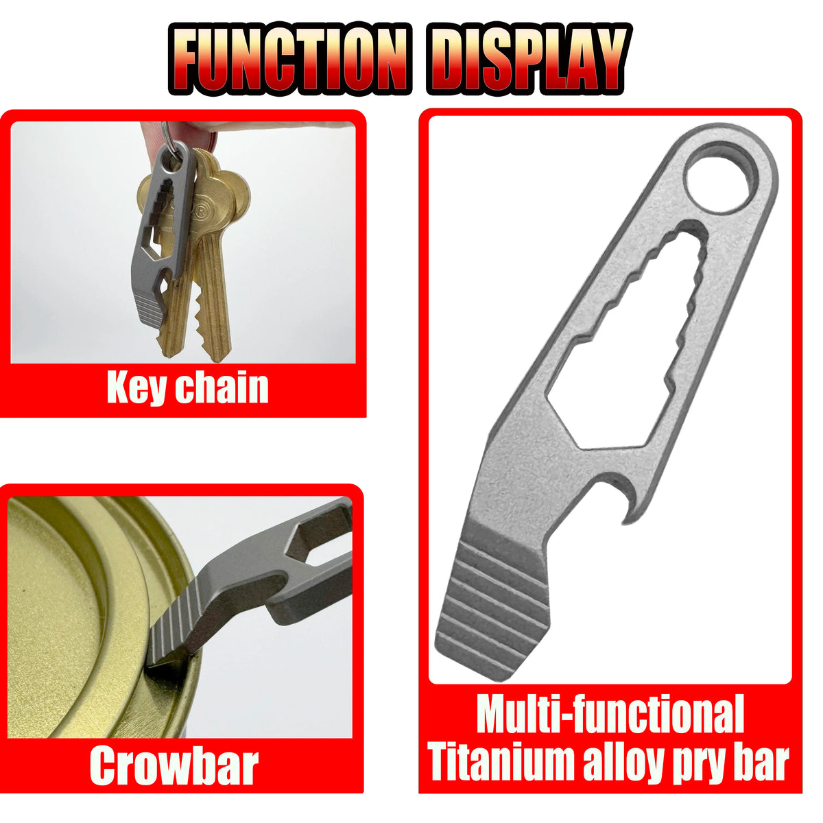 Mini Pocket Pry Tool with Bottle Opener