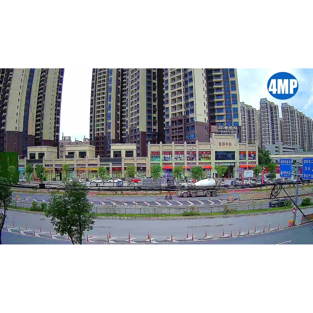 كاميرا مراقبة شبكية بدقة 4K مع تغذية كهربائية عبر الإيثرنت 48 فولت وعدسة واسعة الزاوية وصوت