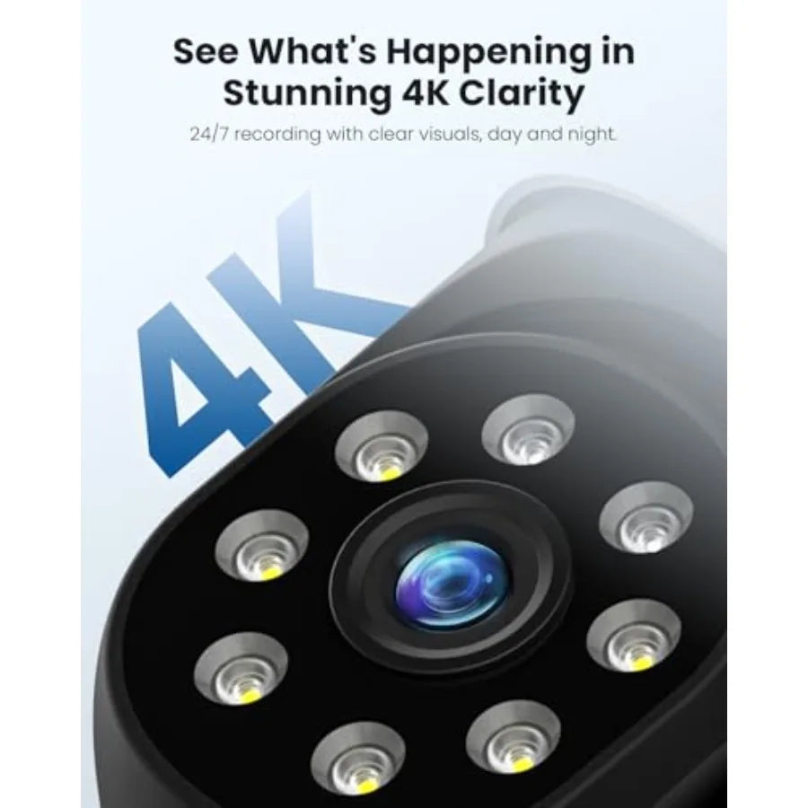 Outdoor 4K Wireless Security Camera Kit with Auto Tracking