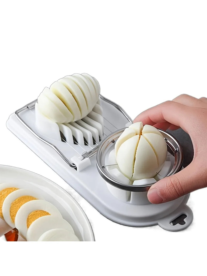 Multifunctional Egg Slicers Stainless Steel Slicer Fancy Splitter Egg Cutting Tool Home Two In One Egg Cutter Kitchen Gadgets