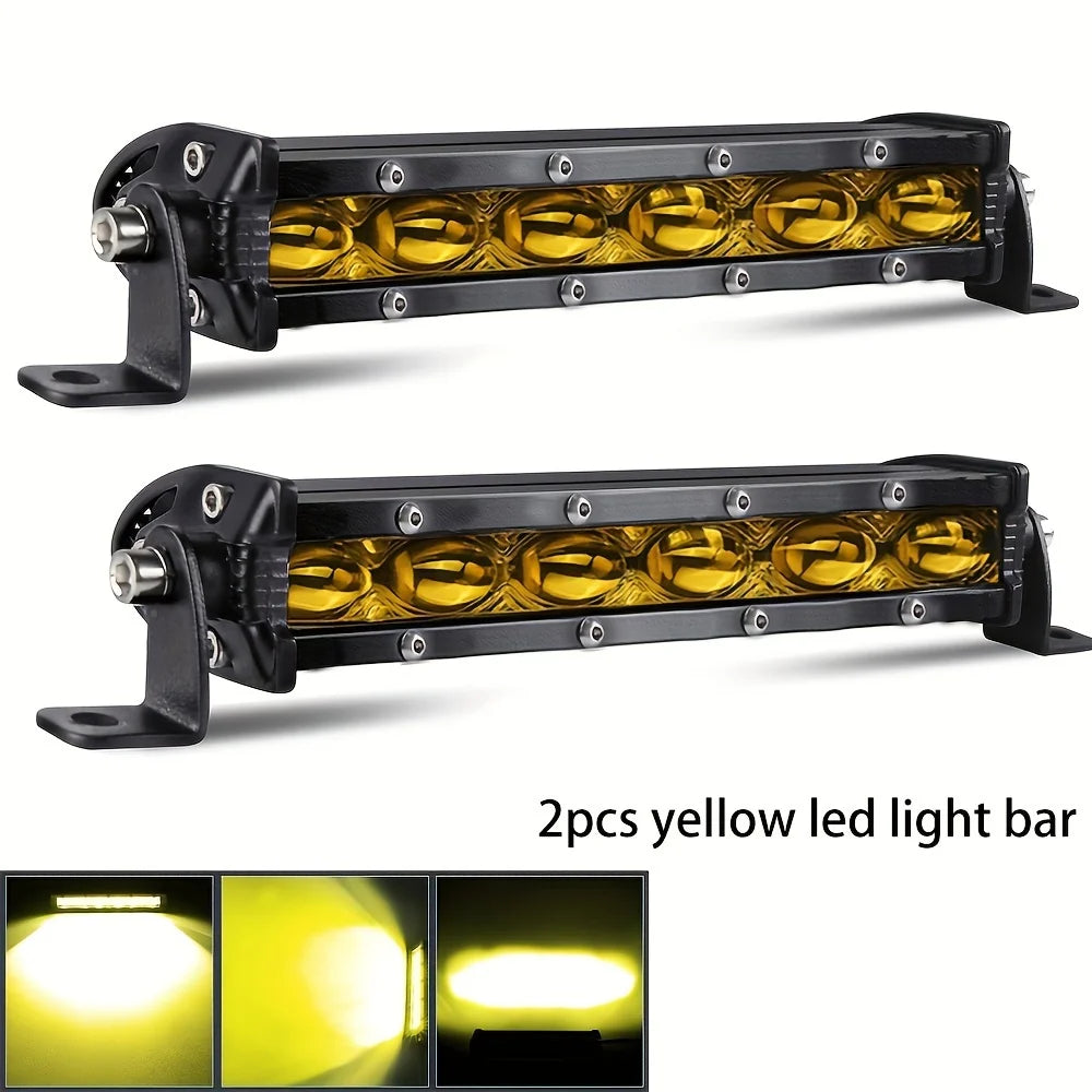 Barra de Luz LED Super Brilhante Offroad 8" 12V 24V Farol Barra LED de Trabalho para Lada Caminhão 4x4 SUV ATV Carro Luz de Nevoeiro para Condução