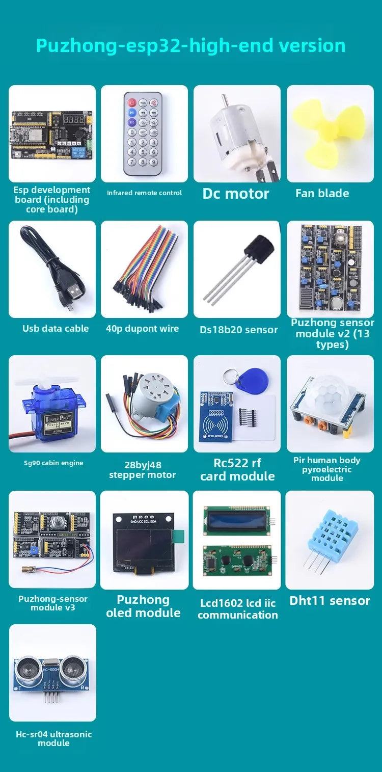ESP32 IoT Development Kit with Sensors and Modules