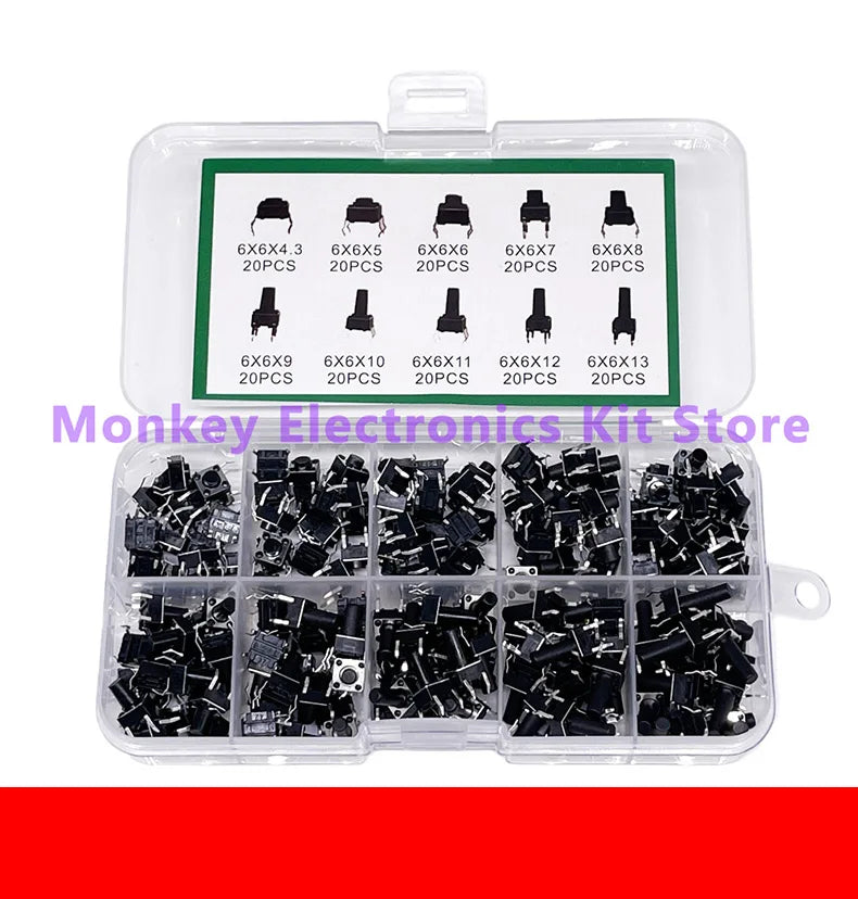 Assortiment de boutons-poussoirs tactiles