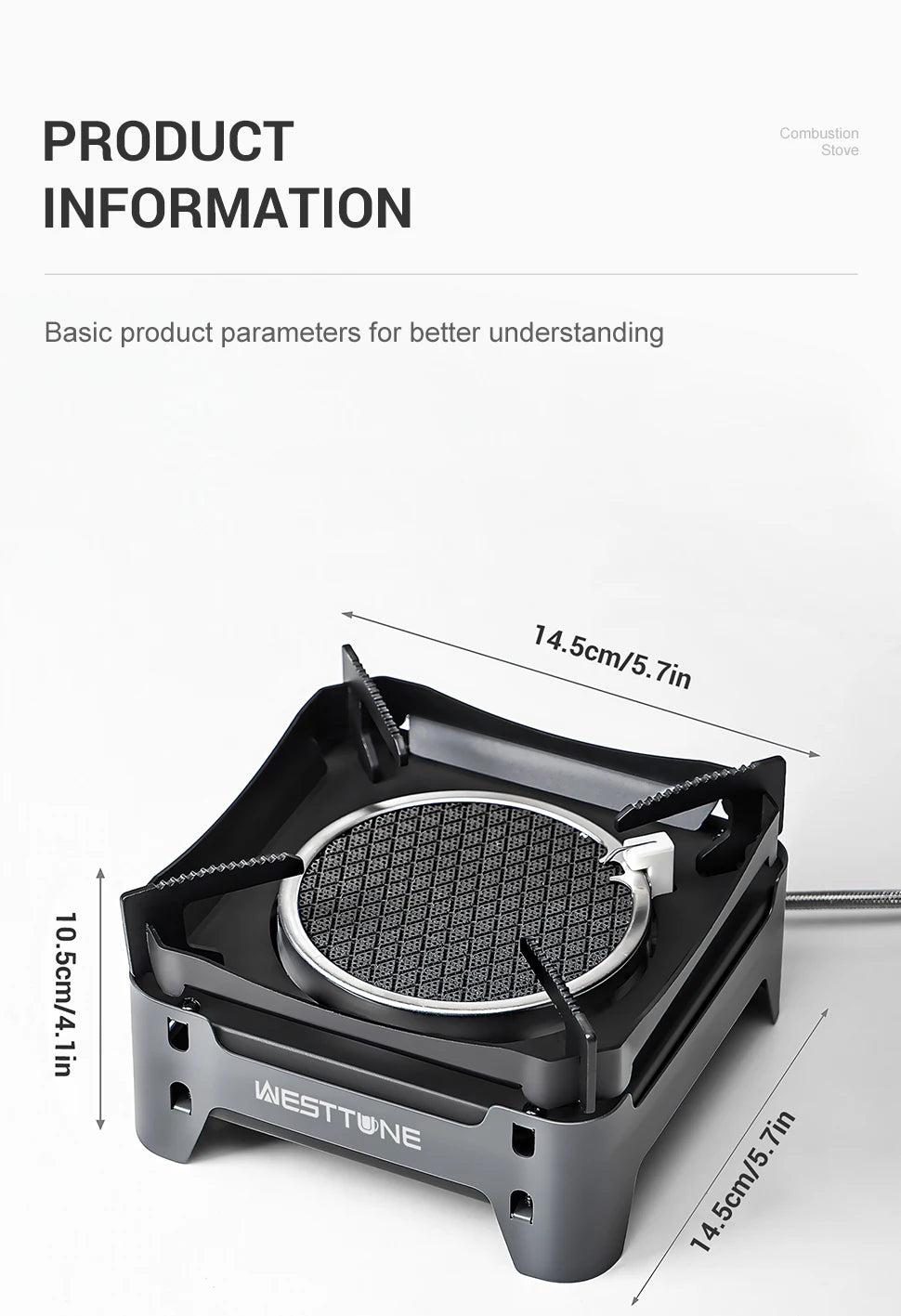 Portable Infrared Gas Stove with Electronic Ignition for Camping