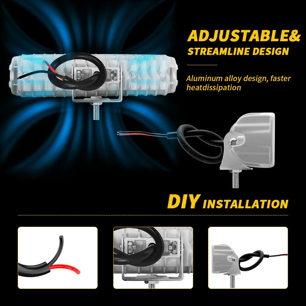18 W LED Vehicle Work Light, 12-24 V