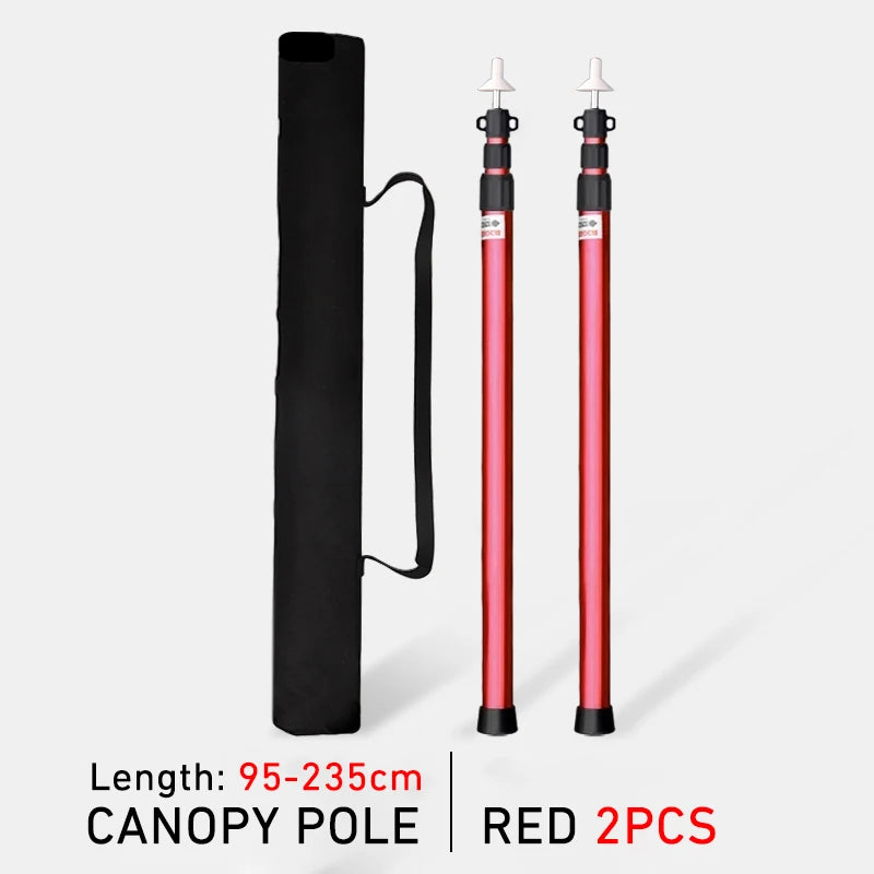 Adjustable Aluminum Camping Tarp Poles Set, 2 Pieces
