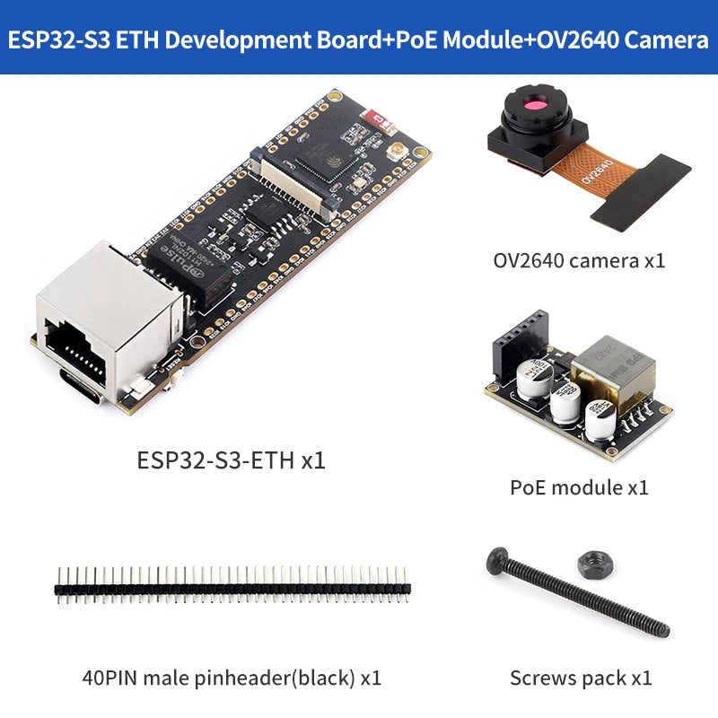 ESP32-S3 Ethernet-ontwikkelbord opties