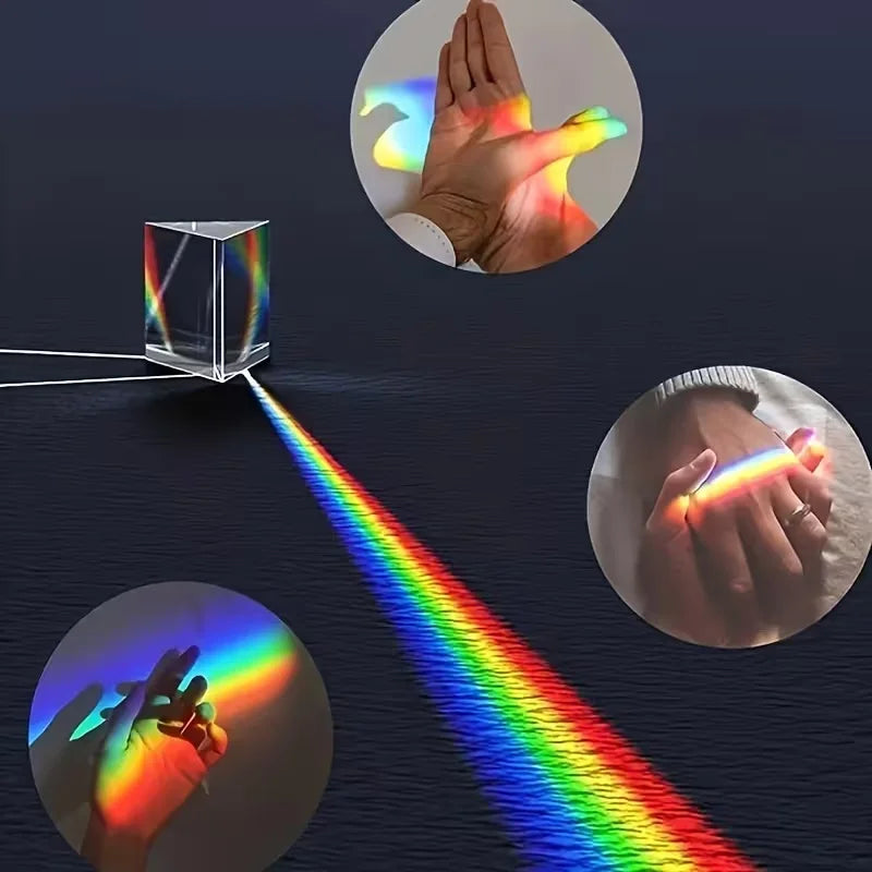 Glasprisme til lysdispersion og spektrumeksperimenter