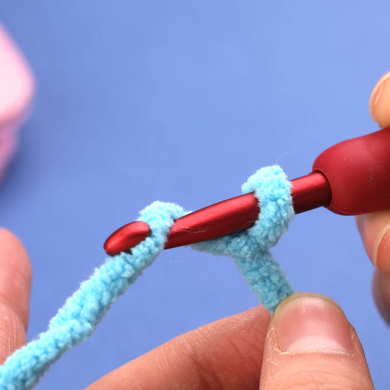 Set de 9 ganchos de crochet ergonómicos de 2 a 10 mm con mango cómodo