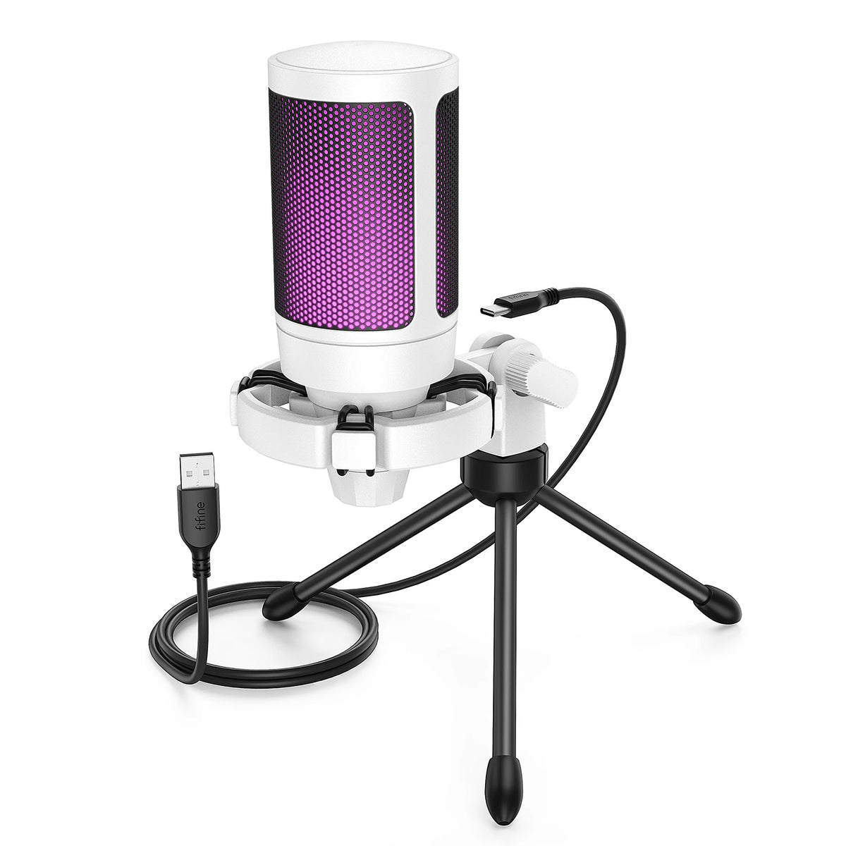 A2 RGB USB Condenser Microphone with Tripod