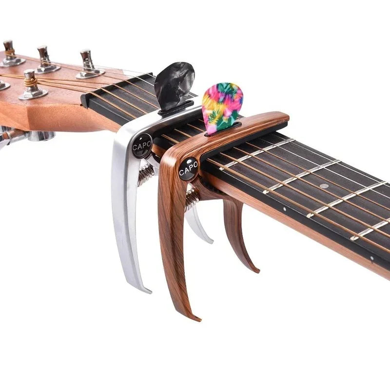 Metal Guitar Capo with Pick Holder