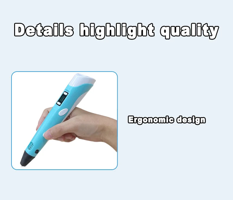 USB-Powered 3D Drawing Pen for 1.75mm PLA