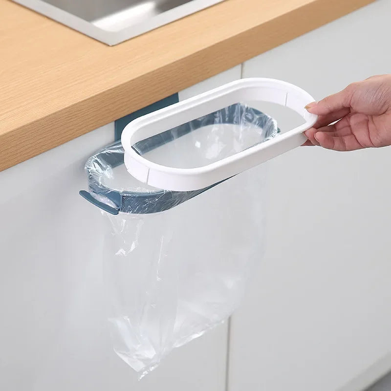 Over-Cupboard Rubbish Bag Holder with Lid