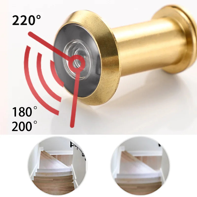 Brass Door Viewer with Privacy Cover
