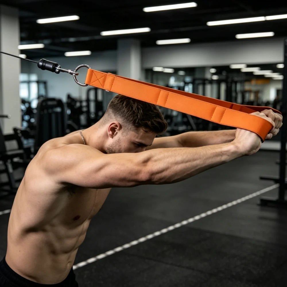 Six-Ring Tricep Rope Handle with Adjustable Strap