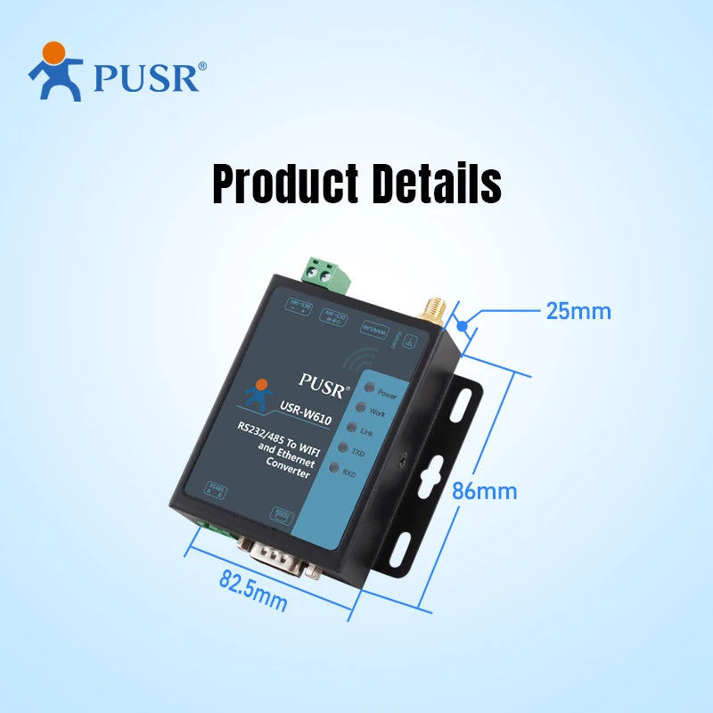 USR-W610 Serial-to-Wi-Fi and Ethernet Converter