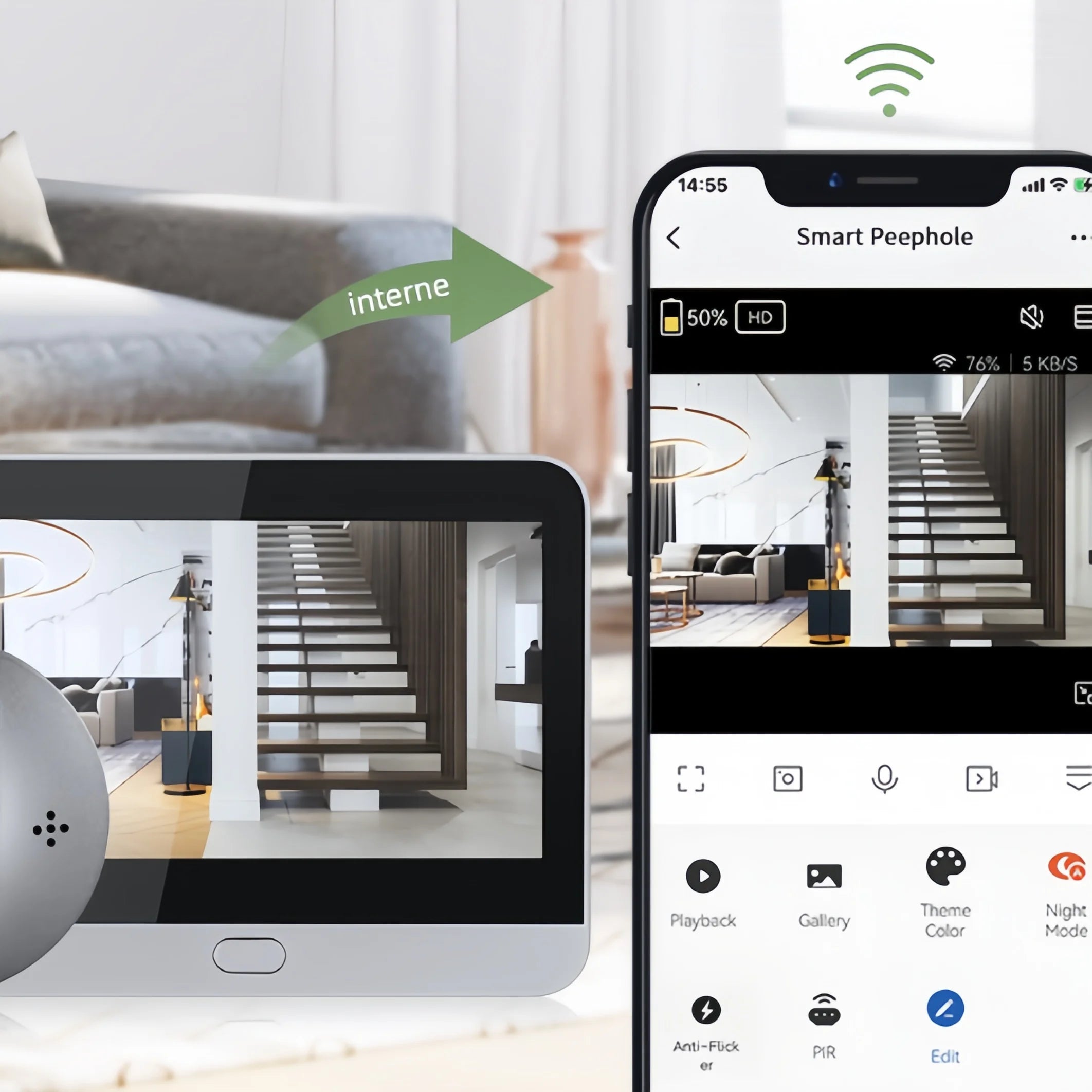WiFi video zvono za vrata HD noćni vid pametna sigurnosna kamera