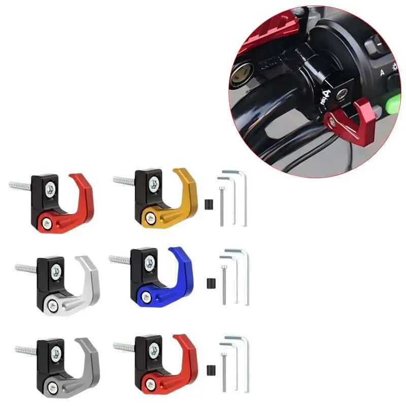 CNC Aluminium Helmet and Bag Hook for 22 mm Bars