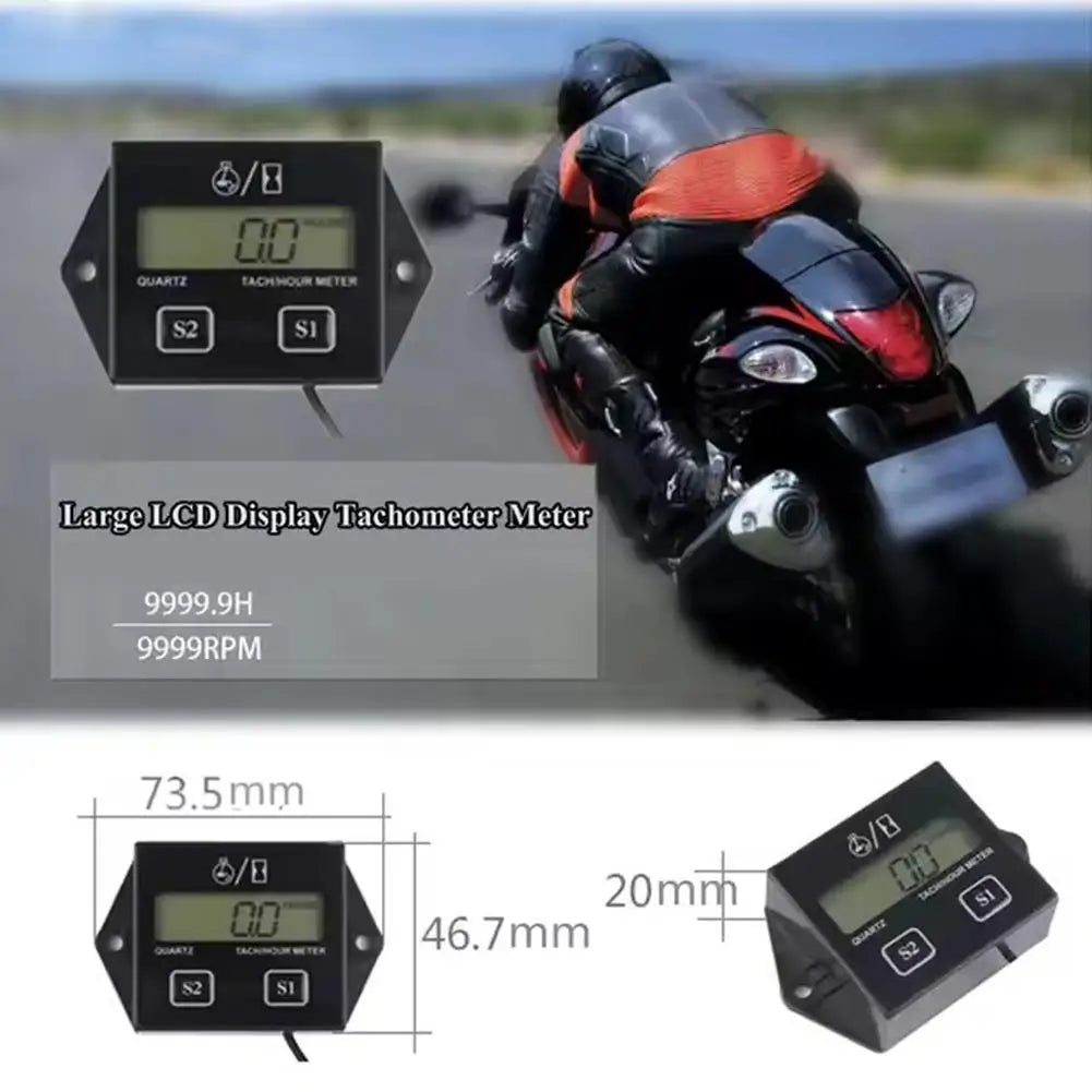 LCD Inductive Tachometer and Engine Hour Meter