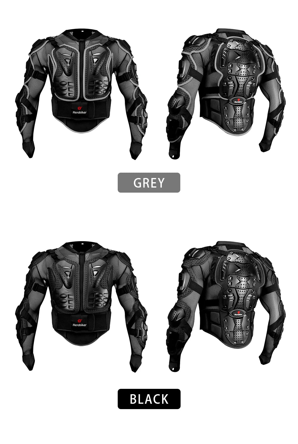 Motorcycle Full Body Armor Jacket with Spine Chest Protection