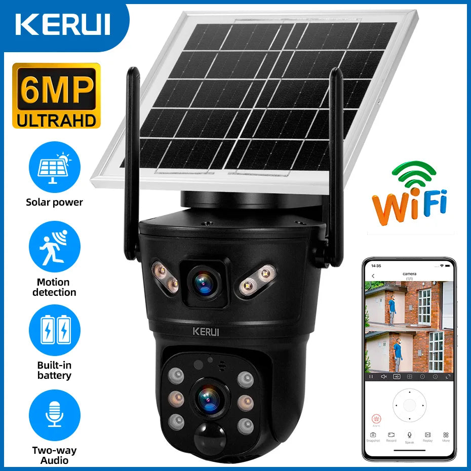 Outdoor 6MP Solar Dual-Lens 4G WiFi Security Camera