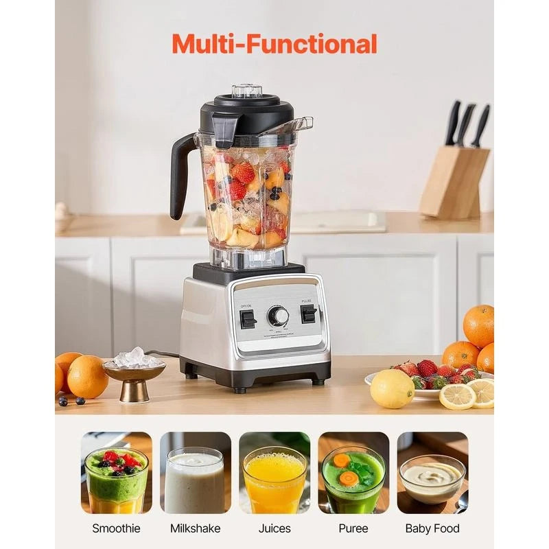 Liquidificador para Smoothies, 85 oz 1400W, Liquidificador Profissional com Motor Potente, Liquidificador Multifuncional para Processamento de Alimentos para Smoothie/Milkshake/Sumo, Adequado para Cozinha