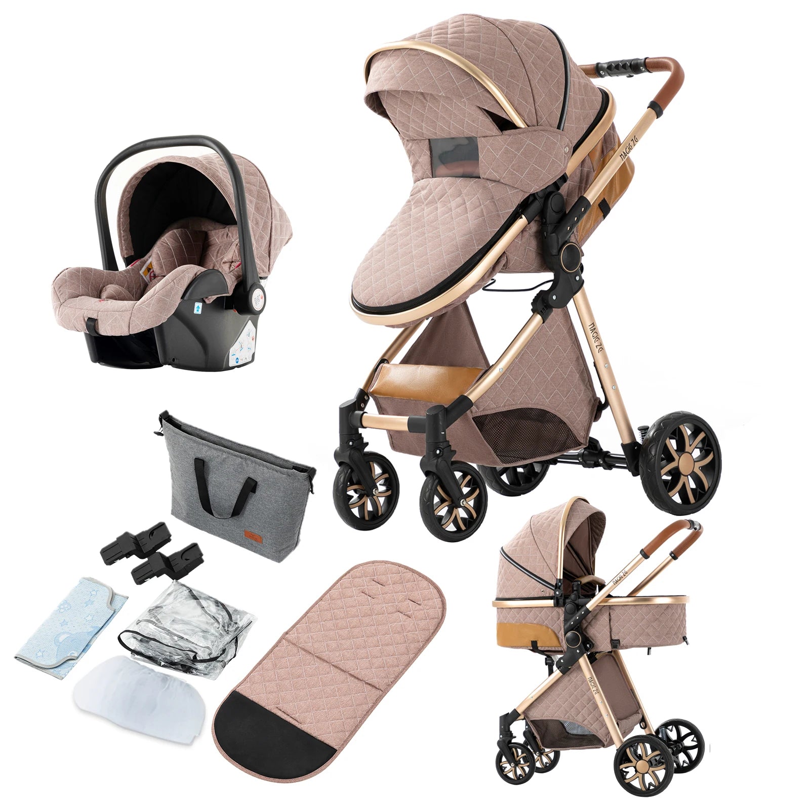 Lightweight Stroller 3‑in‑1 High‑Landscape Baby Stroller