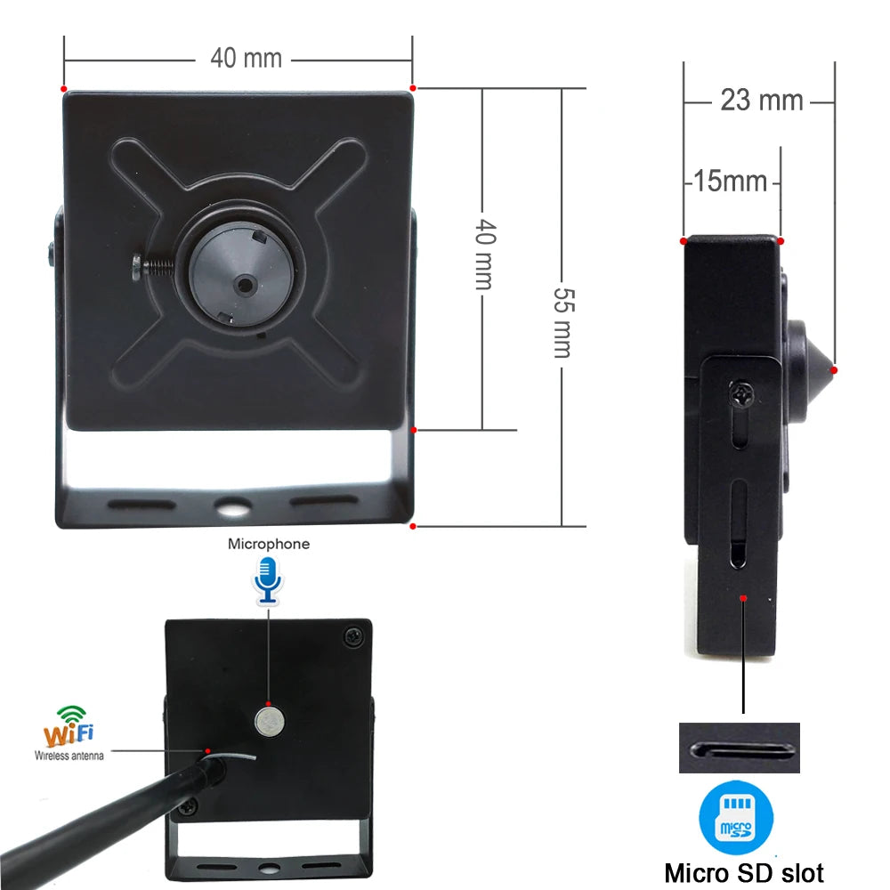 Mini WiFi Security Camera 5MP HD with Motion Detection Audio