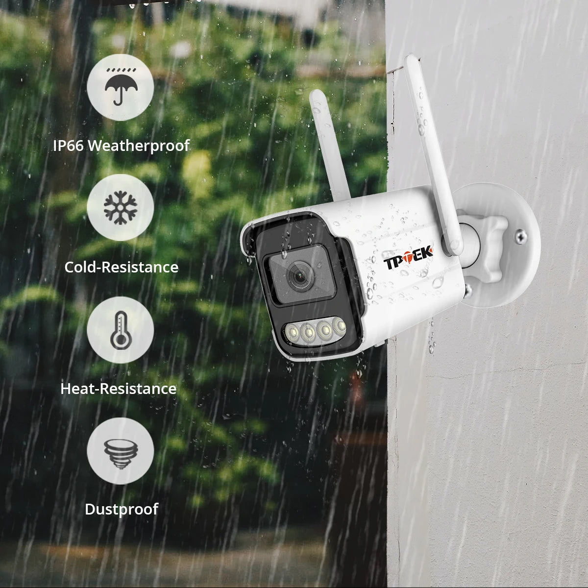 4K 8MP udendørs WiFi-sikkerhedskamera vandtæt