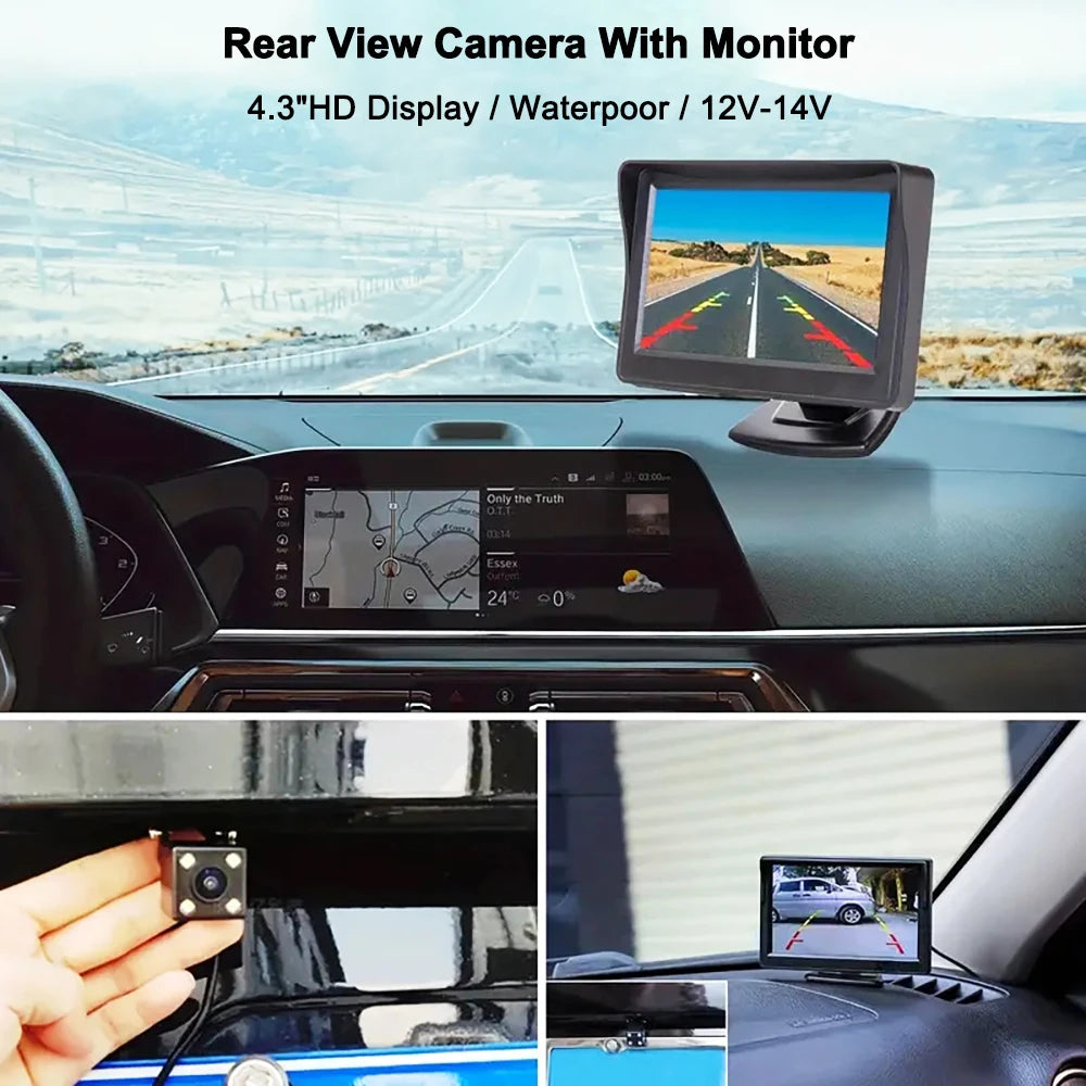 4.3 Inch Rear View Camera Monitor for Safer Parking