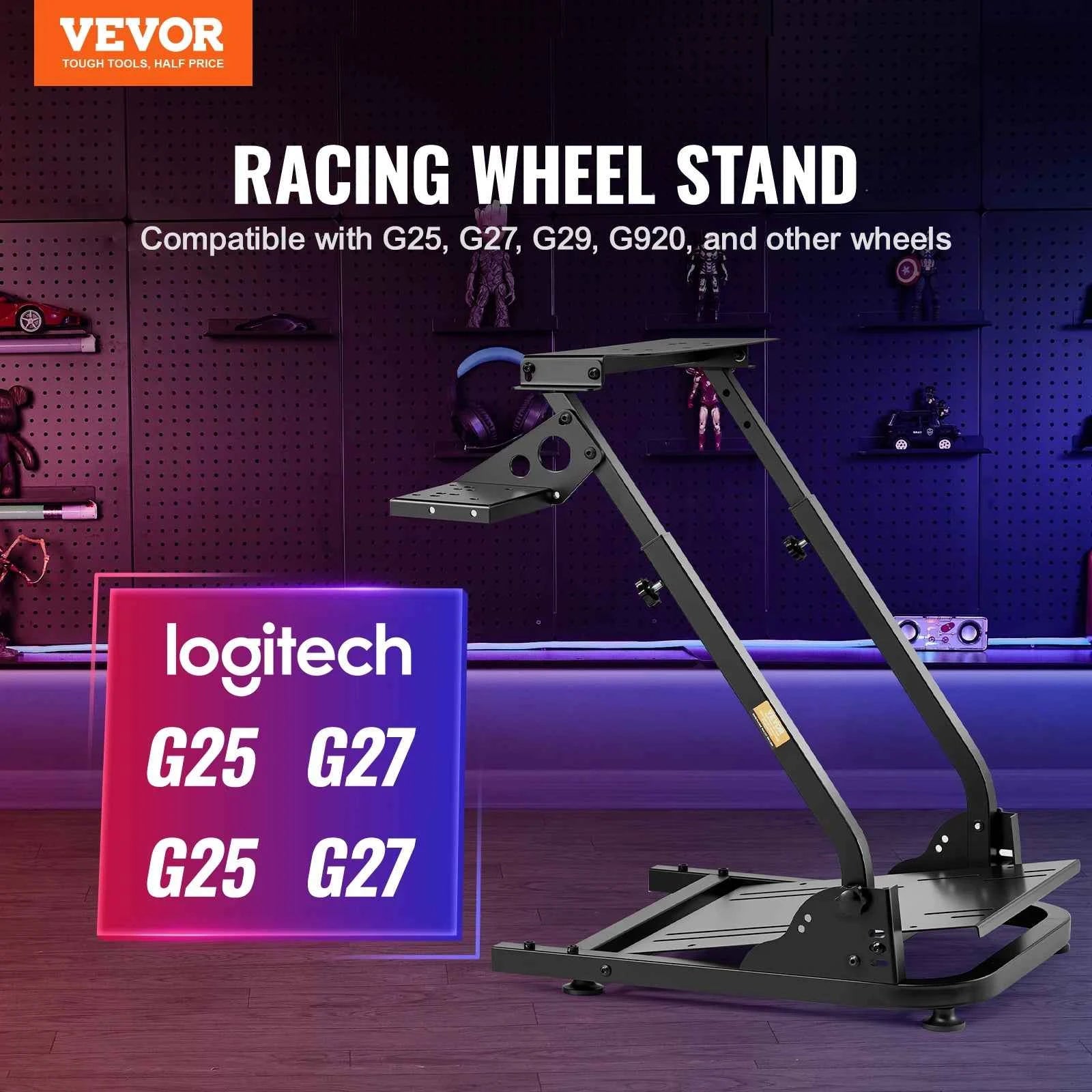 VEVOR G920 Racing Steering Wheel Stand Shifter Mount fit for Logitech G27 G25 G29 Gaming Wheel Pedals NOT Included Racing