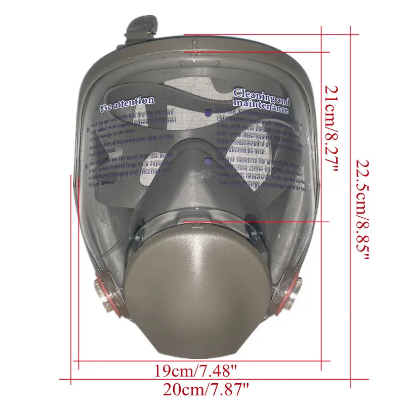 Maschera antigas a pieno facciale 6800 con protezione antiappannamento e sicurezza