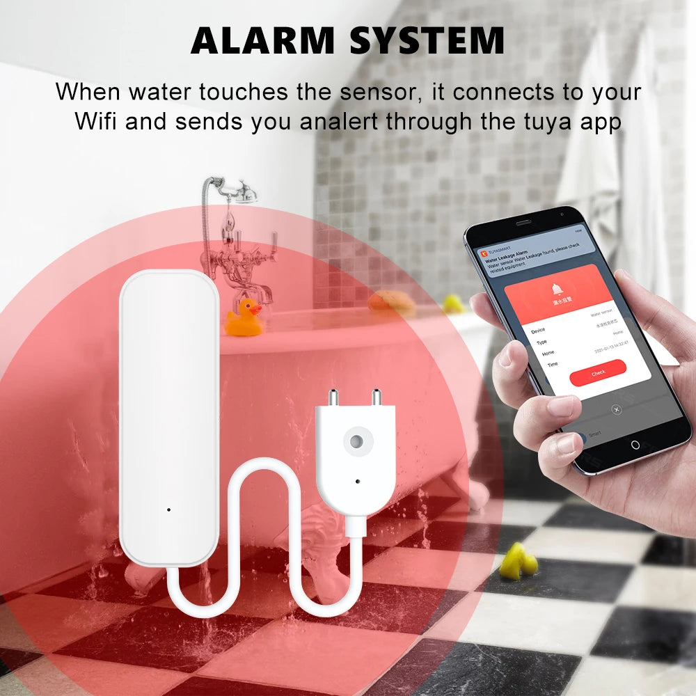 Water Contact Sensor with Probe, Wi-Fi or Zigbee Options