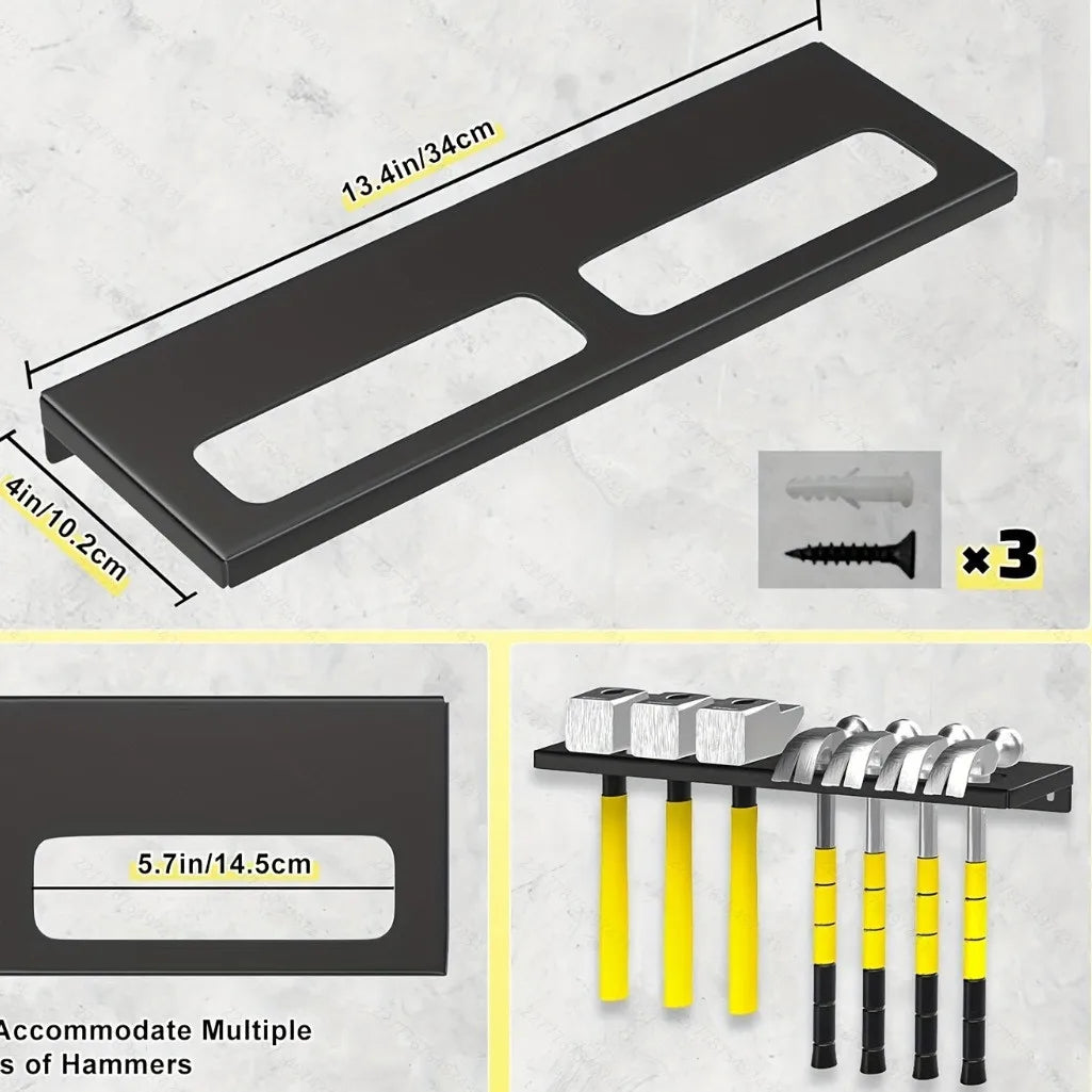 Wall-Mounted Tool Organiser, Screwdriver, Hammer or Tray Options