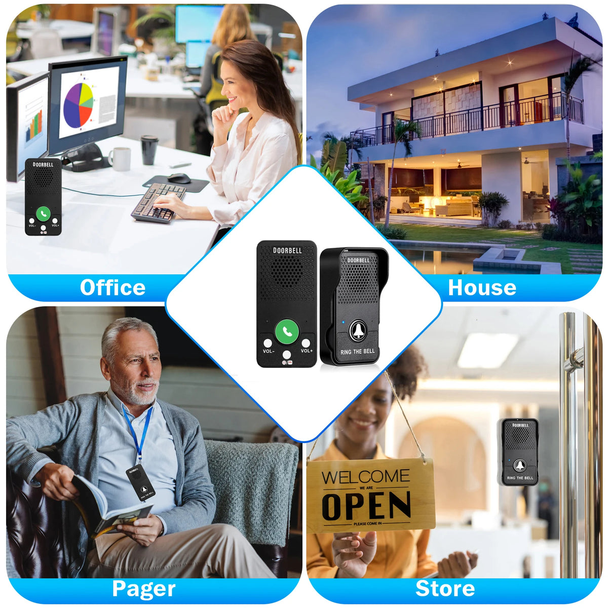 Rechargeable Wireless Voice Doorbell Intercom