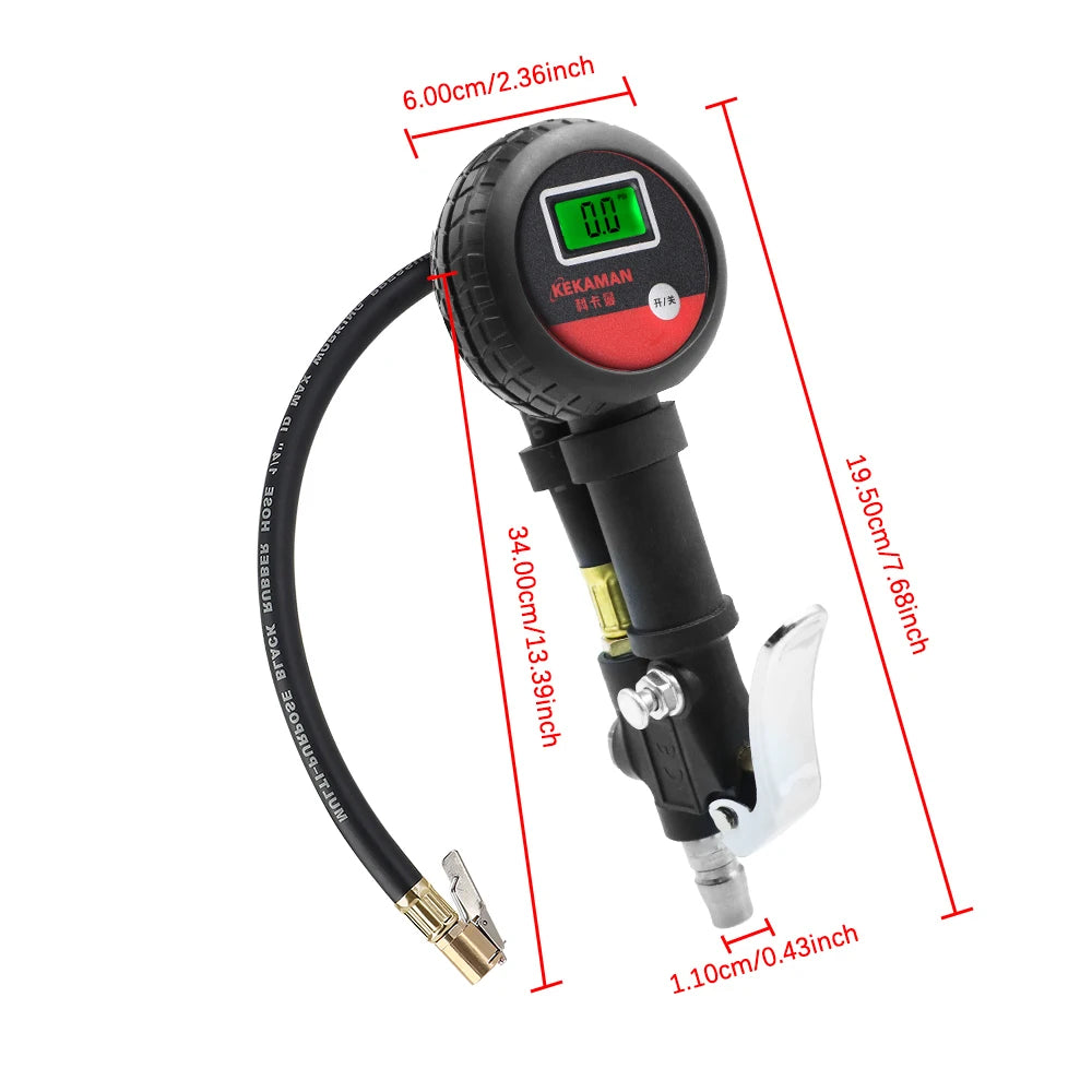 Digital Tyre Pressure Gauge with Release Button