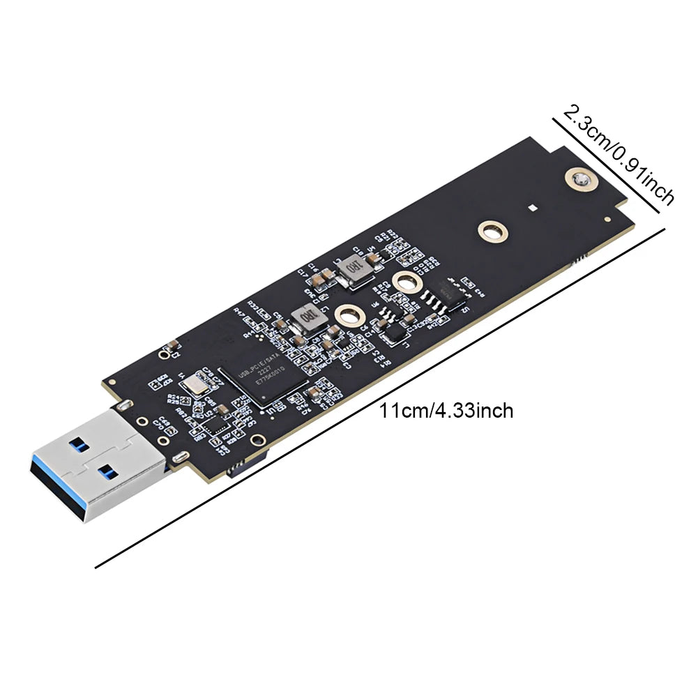 USB-A-leser for M.2 SSD - NVMe eller doble protokollalternativer