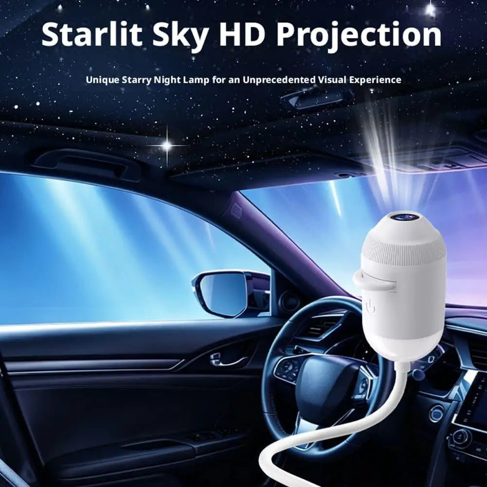 Car Galaxy Films Projector USB Starry Sky Night Light HD Smart Dynamic Holographic Light Projector Car Bedroom Atmosphere Light