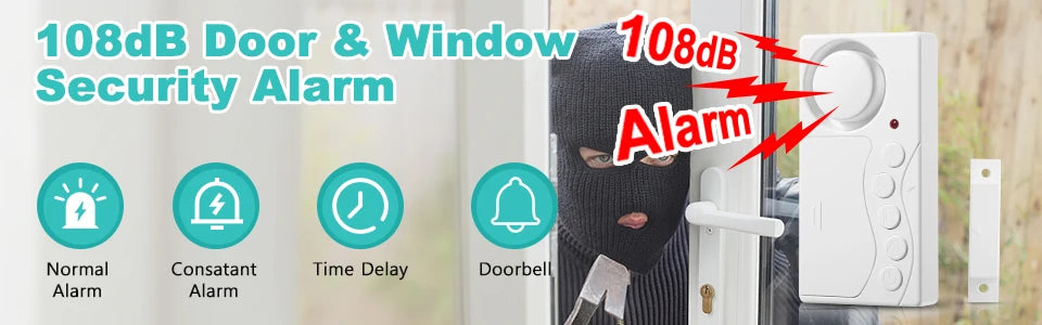 New Freezer Door Alarm with Delay 3/15/30/60 Seconds Adjustable Delay Refrigerator Alarm Wireless Door Open Ala