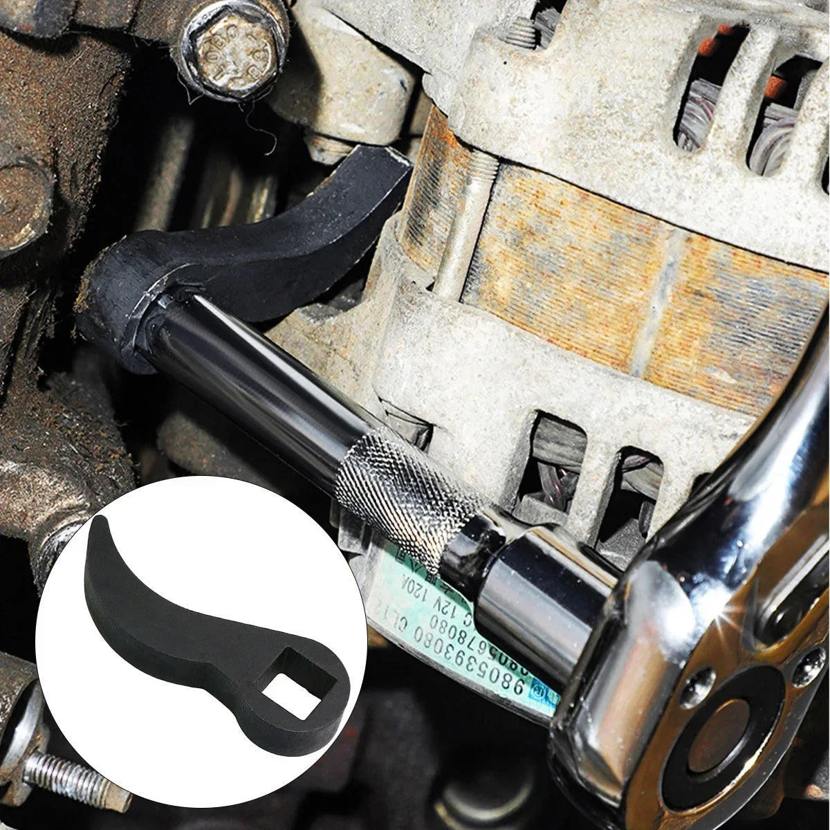 2Pcs Outil de démontage d’angle de voiture demi-essieu Barres d’adaptation de levage et de guidage Adaptateur de barre Ajuste 1/2 Ratchet pour le démontage des essieux Outil de réparation
