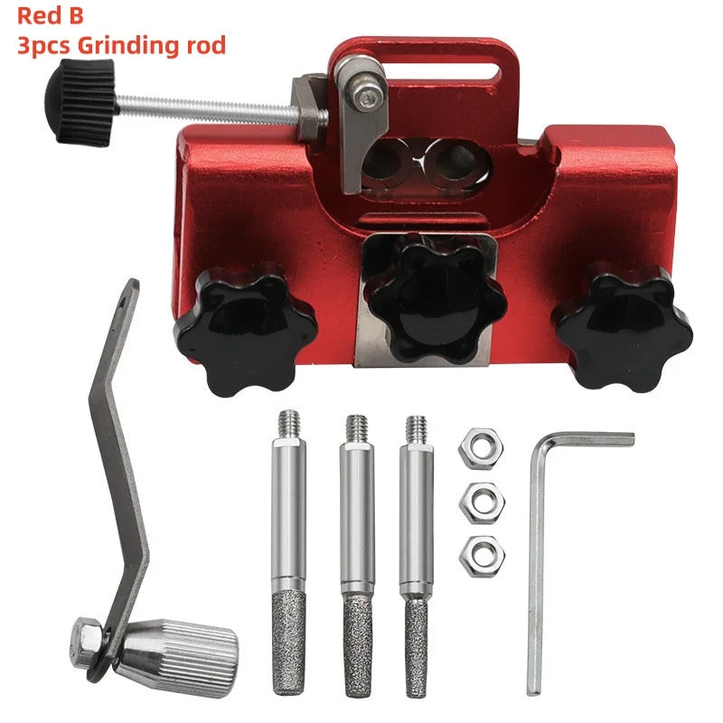 Portable Chain Saw Sharpeners Chainsaw Chain Sharpening Kit Woodworking with Grinding Stones Electric Chainsaw Grinder Tool
