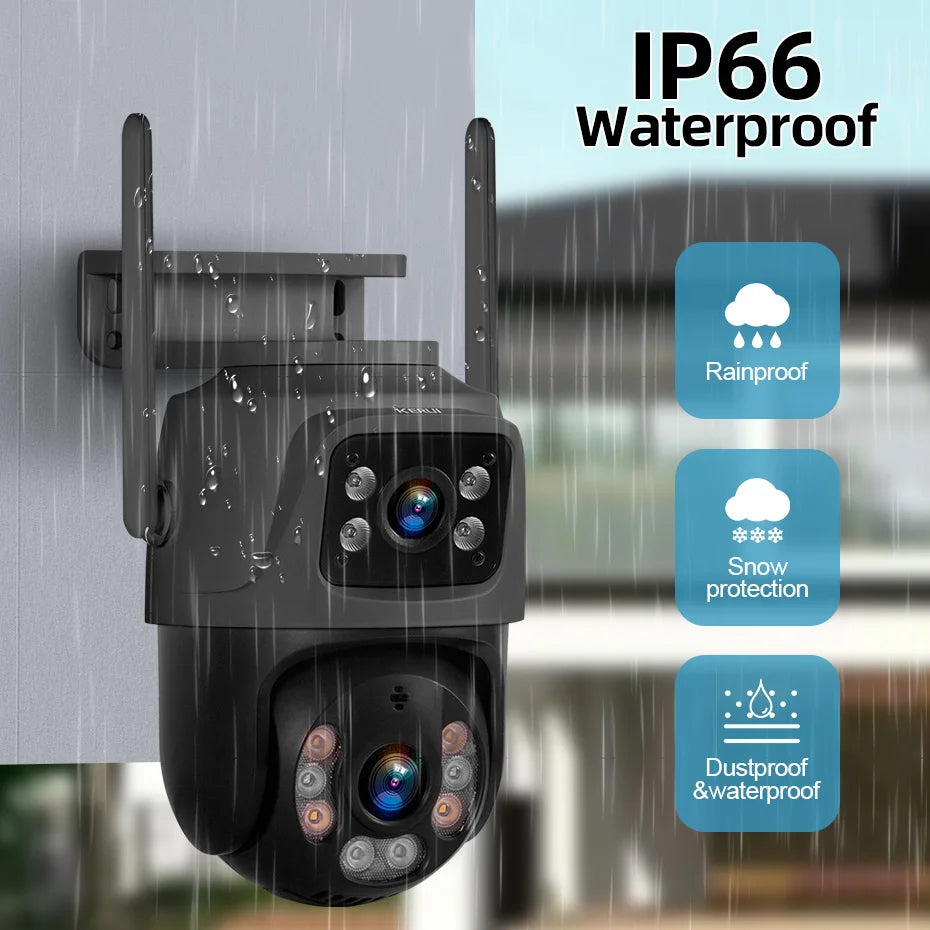 6MP Dual Lens WiFi PTZ Outdoor Security Camera with Human Detection