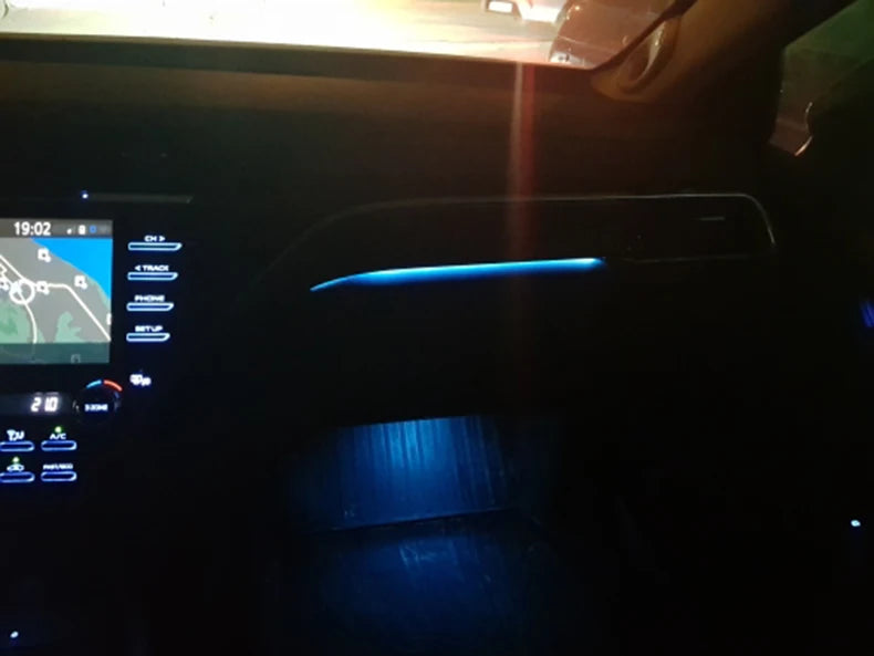 PMFC Ambient Light LED Center Console Or Storage BoxCar Interior Decorative Light Atmosphere Lamp For Toyota Camry 2018-2022