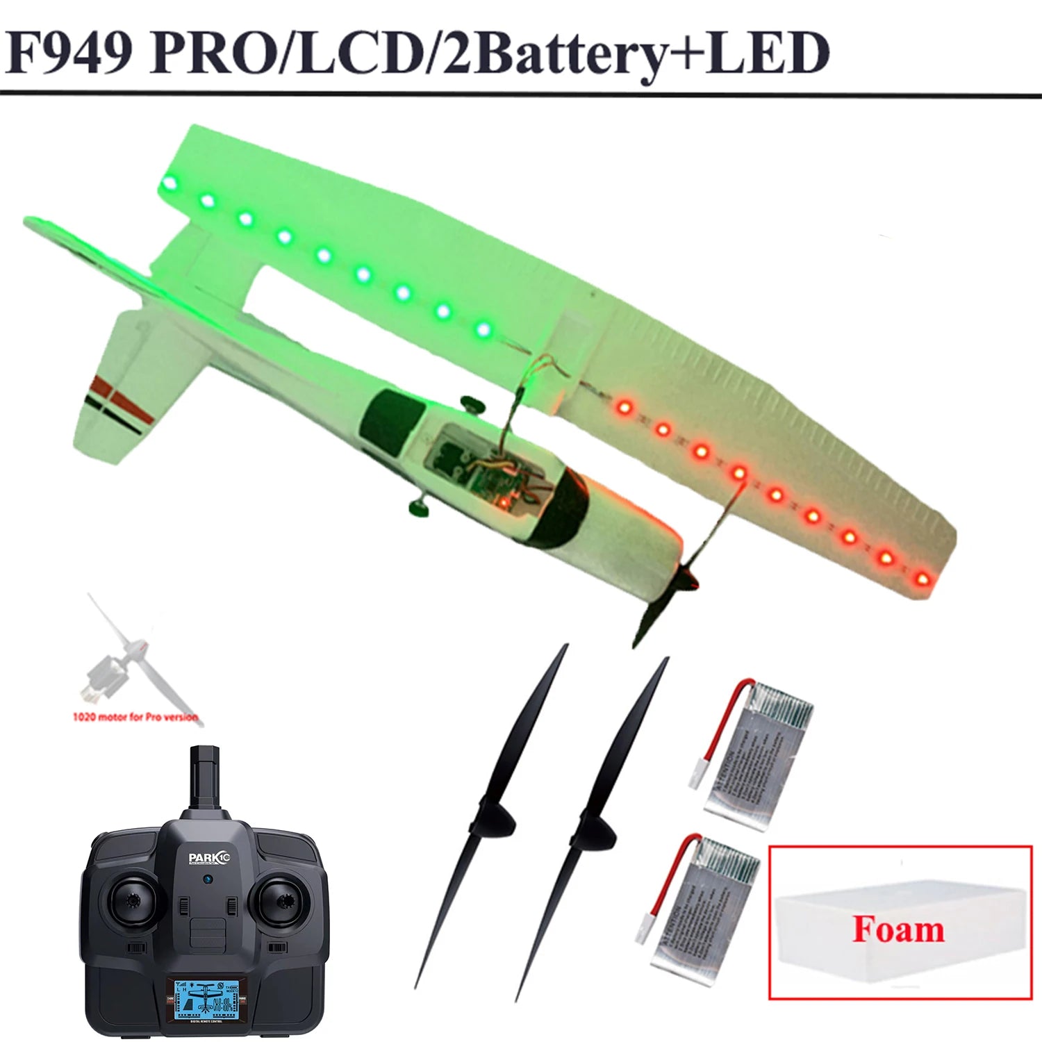 【C0】WLtoys 2.4G F949 LCD Version RC Airplane Cessna 182 3D6G 3Ch Fixed Wing Plane Outdoor Drone RTF With Gyroscope And Night